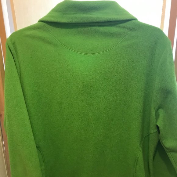 ADIDAS Sz L Lime Green Athletic Activewear Fleece Jacket - Picture 5 of 6